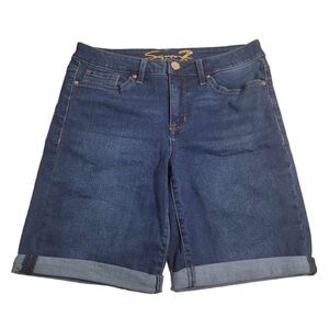 3160 Seven7 Sunset Bermuda Cuffed Hem Women's‎ Shorts 10
